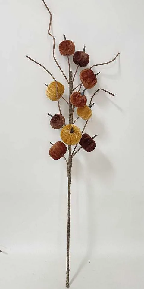 Dynia dekoracyjna welurowa na piku C, wys. 71 cm 122-3+14+21