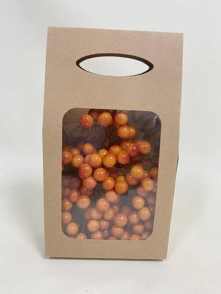 Jarzębina na piku plastikowa pomarańczowa, śr.1,2 cm, 12 szt 1069-14