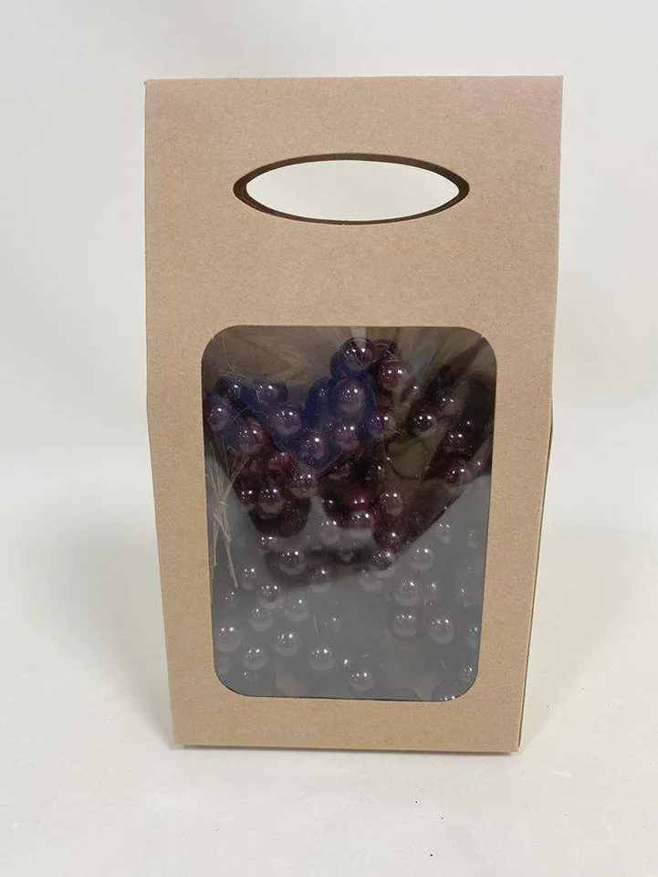 Jarzębina na piku plastikowa bordowa, śr.1,2 cm, 12 szt 1069-21