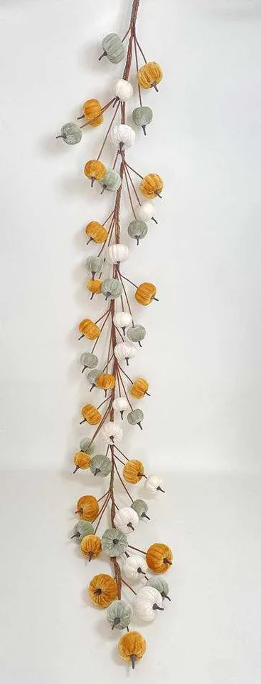 Girlanda dekoracyjna z dyń welurowych 7G7-1, dł. 152 cm