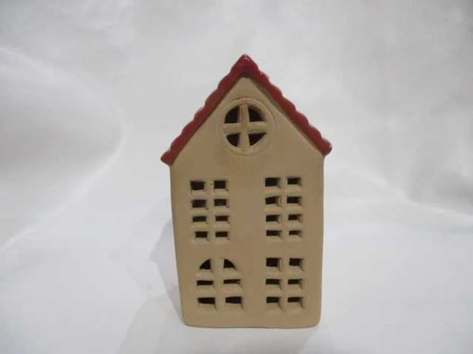 Domek ceramiczny ledowy 8534143LY, rozm. 8,4x6,2x13,3 cm